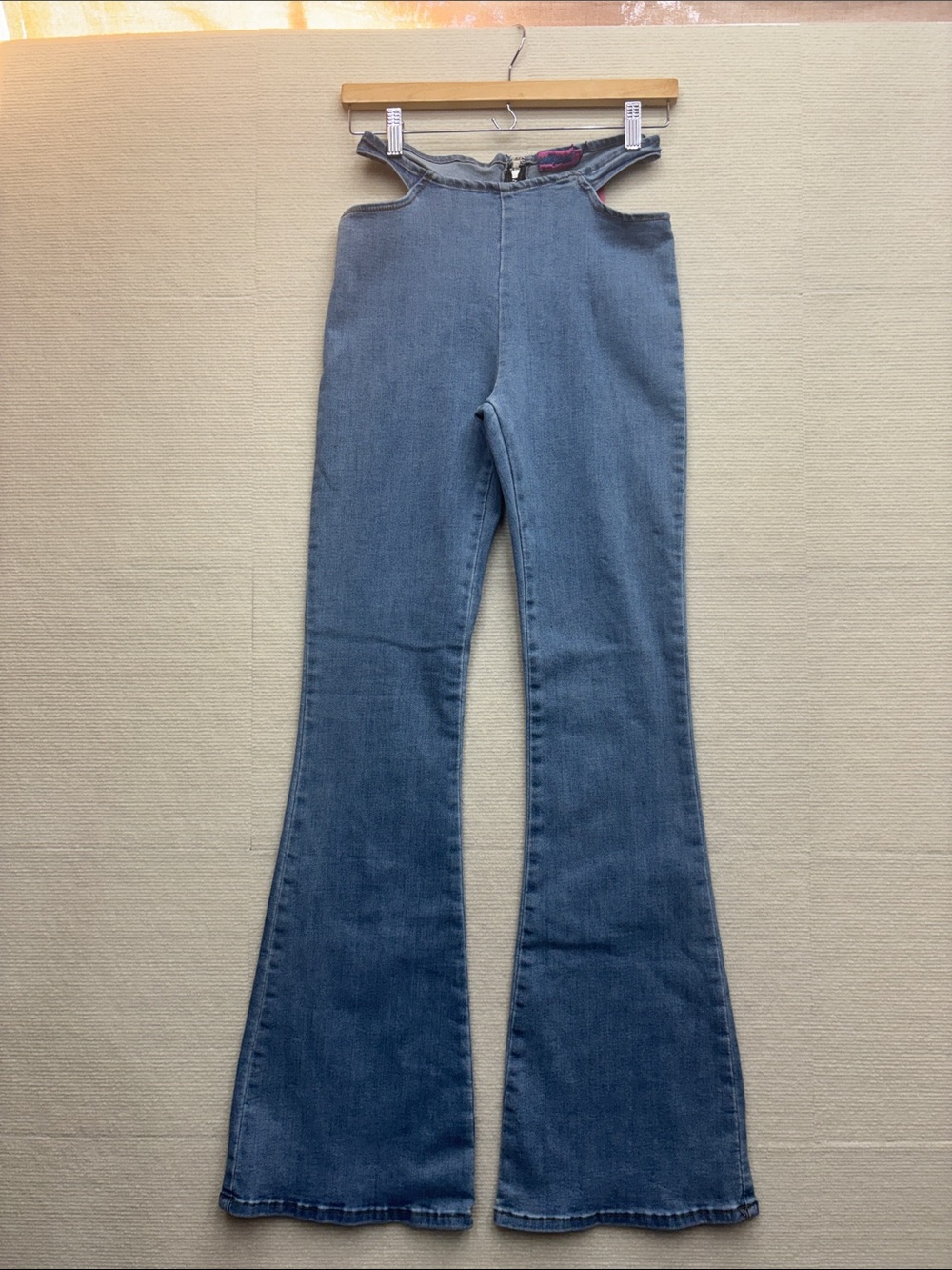 New Edikted Women’s High-Rise Flare Jeans — Blue small
